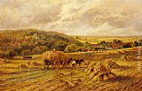 Harvest Time, Lambourne, Berks by Henry Hillier Parker